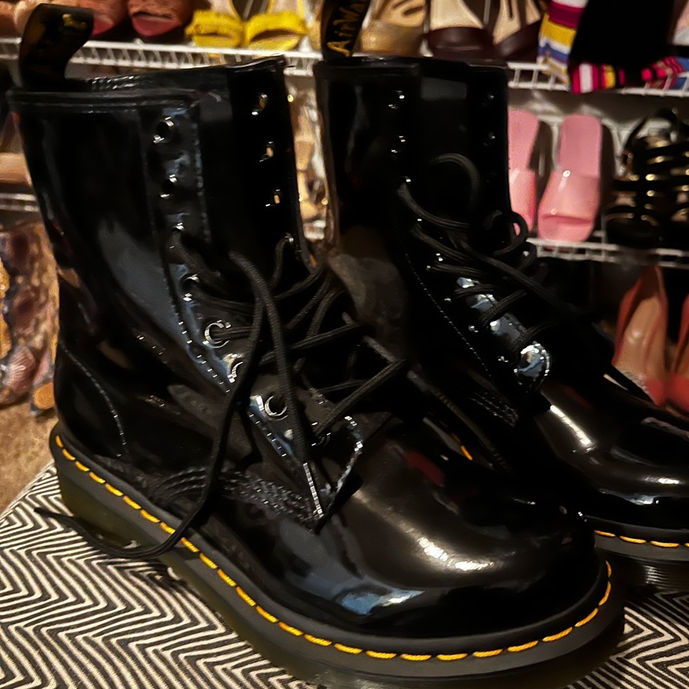 Dr. Marten patent leather boot